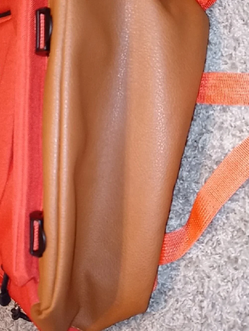 Red Backpack with Brown Trim (Brand New From Closing Business)